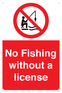 No Fishing without a license